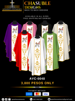 Embroidered Chasuble (AVC-0048) Back To Back