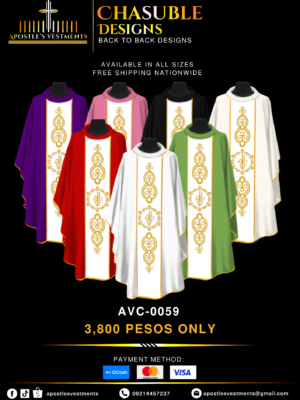 Embroidered Chasuble (AVC-0059) Back To Back