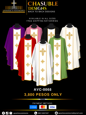 Embroidered Chasuble (AVC-0068) Back To Back