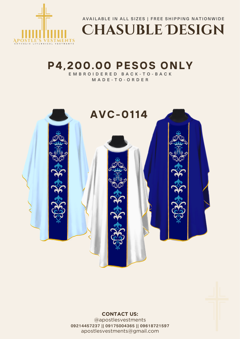 Embroidered Chasuble (AVC-0114)