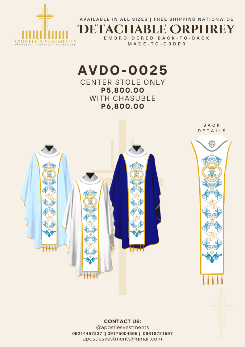 Detachable Orphrey Design (AVDO-0025)