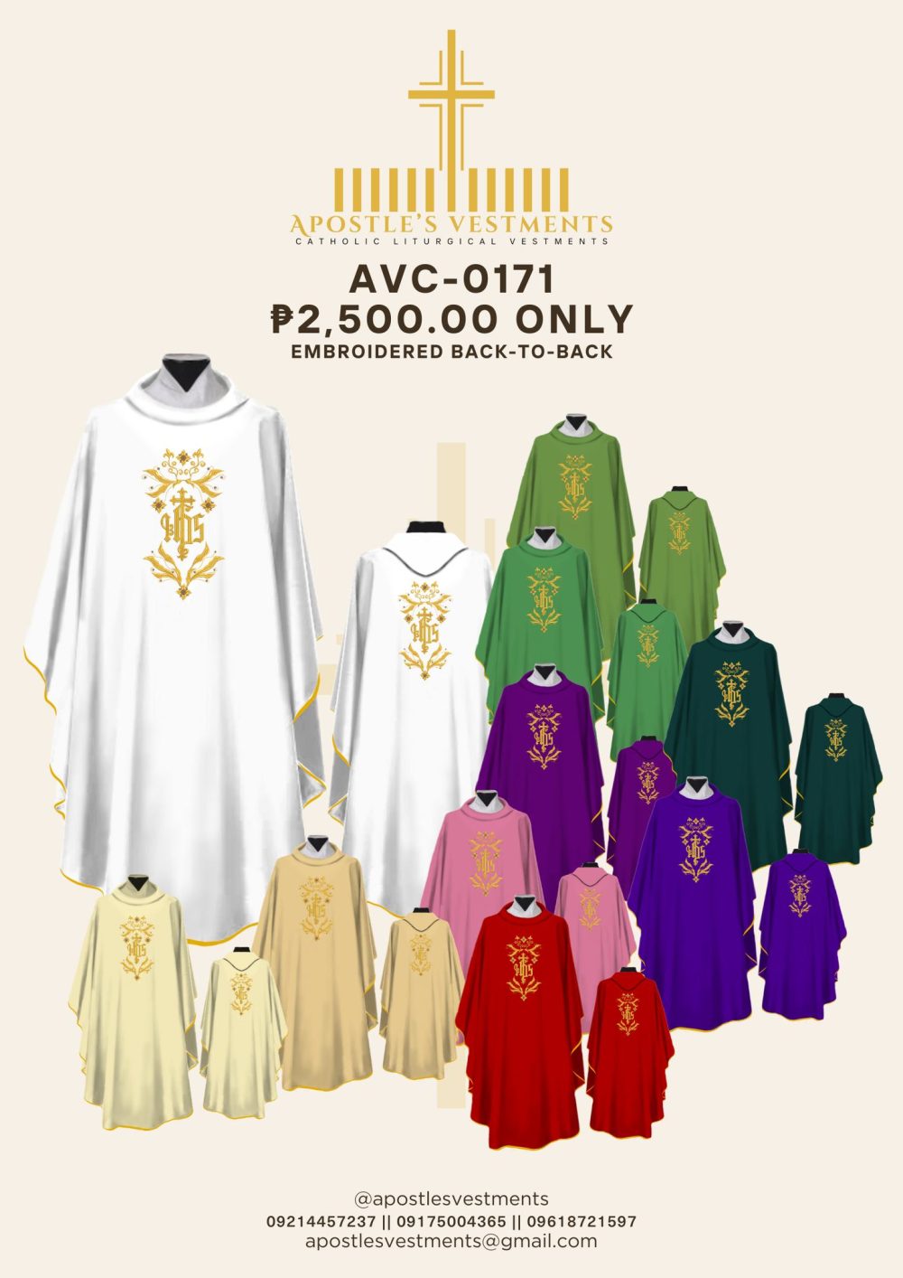 Embroidered Chasuble (AVC-0171)