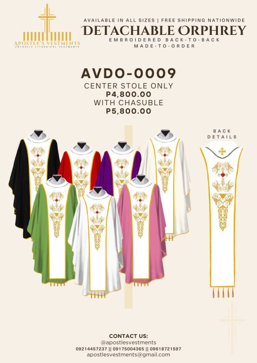 EMBROIDERED DETACHABLE ORPHREY (AVDO-0009)