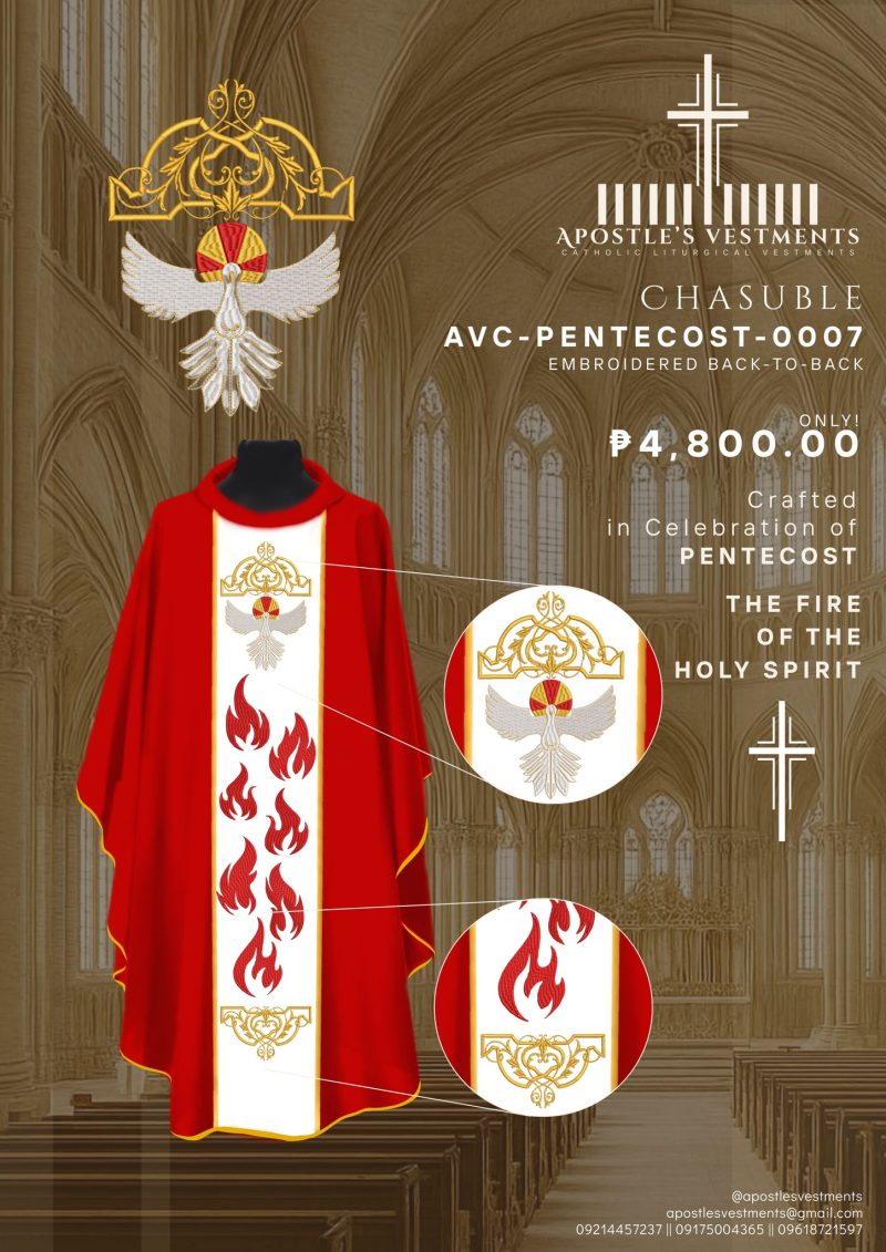 CHASUBLE DESIGN-PENTECOST (AVC-PENTECOST-0007)