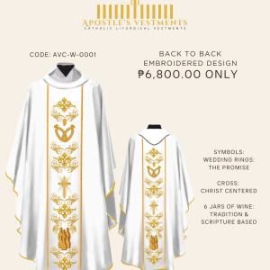 EMBROIDERED WEDDING CHASUBLE (AVC-W-0001)