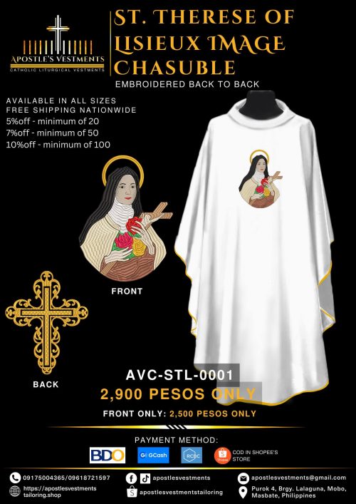 ST. THERESE OF LISIEUX CHASUBLE DESIGNS (AVC-STL-0001)