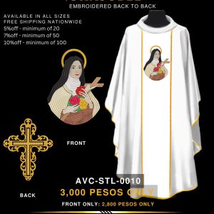 ST. THERESE OF LISIEUX CHASUBLE DESIGN (AVC-STL-0010)