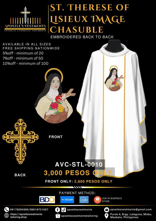 ST. THERESE OF LISIEUX CHASUBLE DESIGNS (AVC-STL-0010)