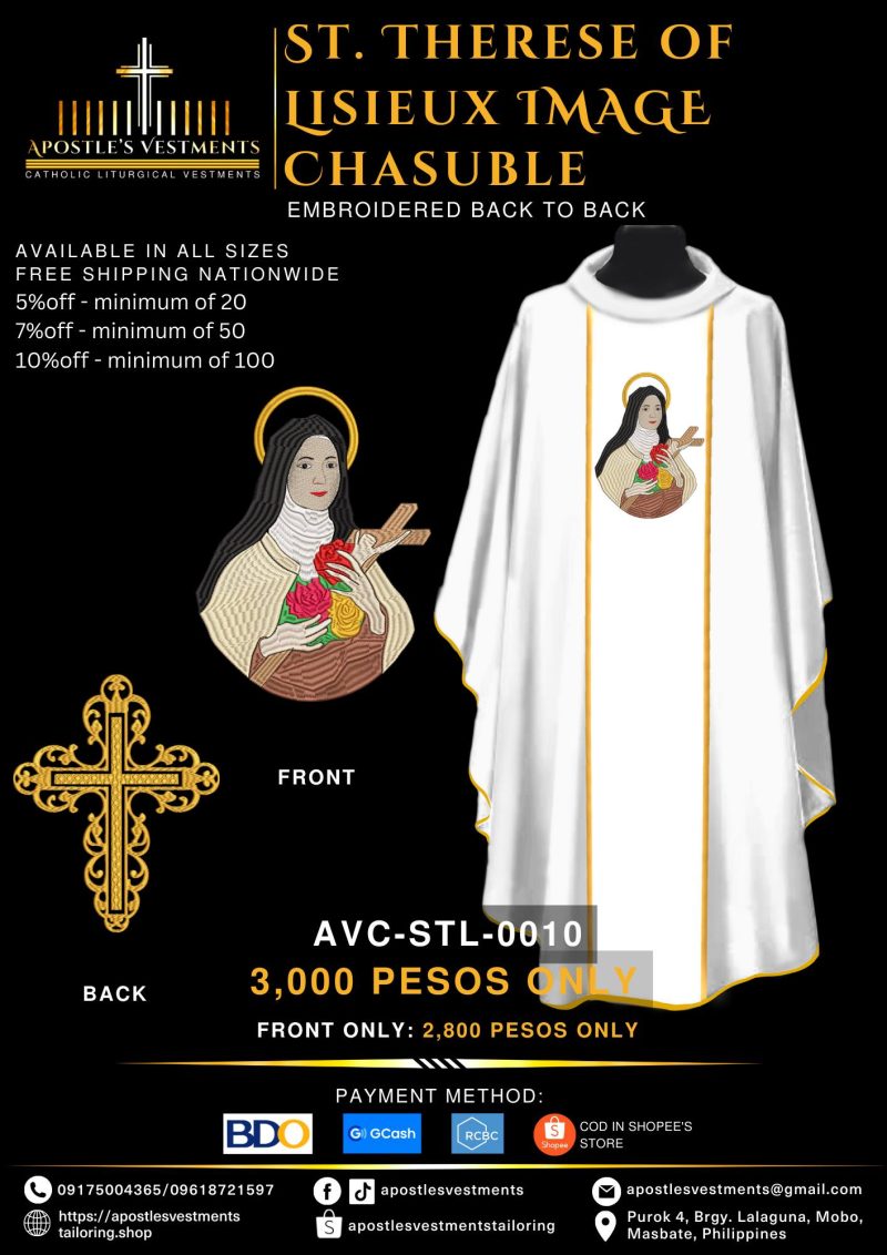 ST. THERESE OF LISIEUX CHASUBLE DESIGNS (AVC-STL-0010)