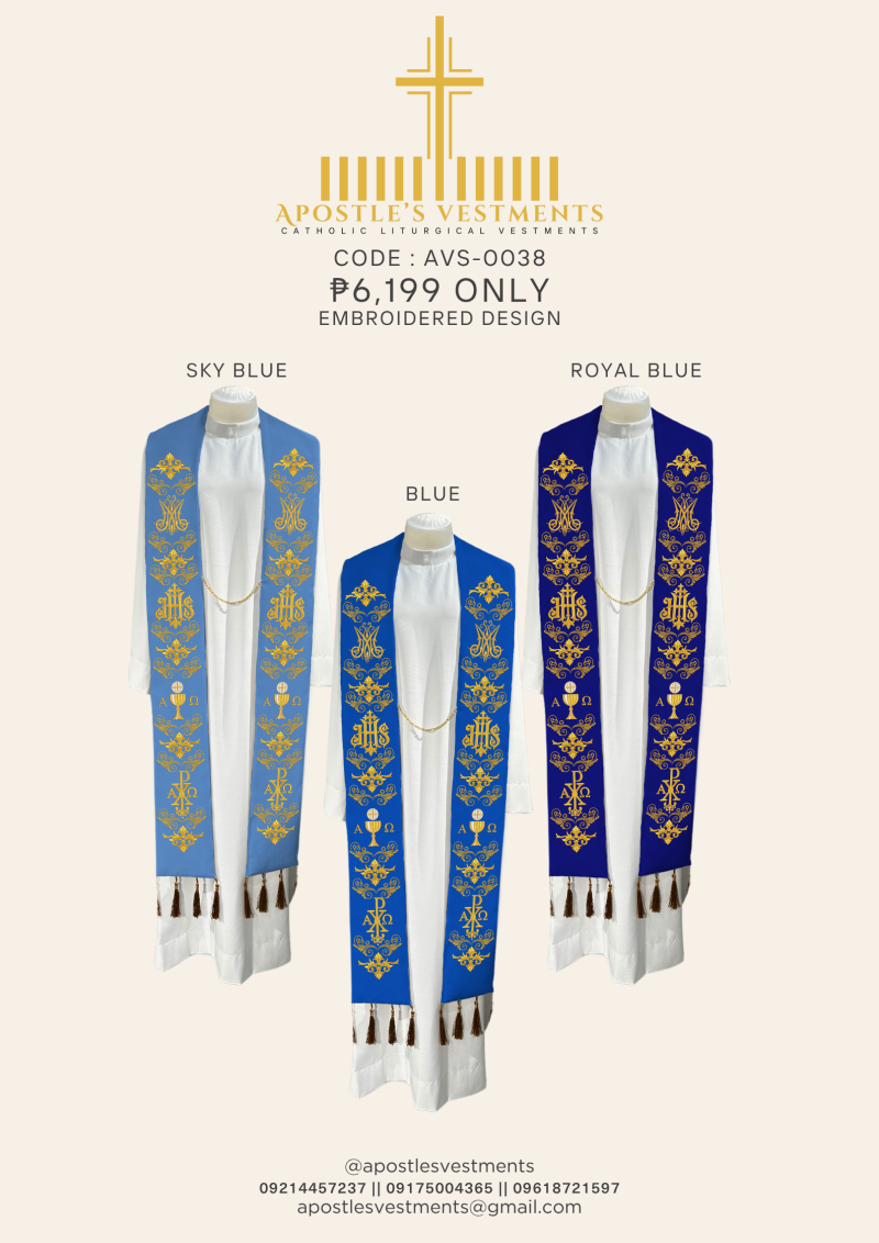 EMBROIDERED STOLE DESIGN (AVS-0038 )