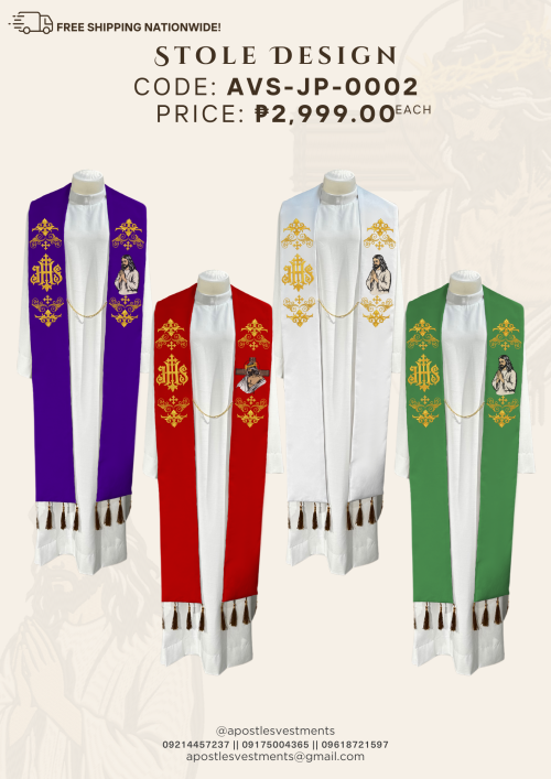 JESUS CHRIST PRAYING/PASSION STOLE DESIGNS (AVS-JP-0002)