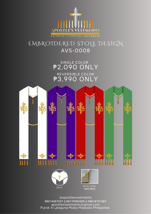 EMBROIDERED STOLE DESIGN (AVS-0008)