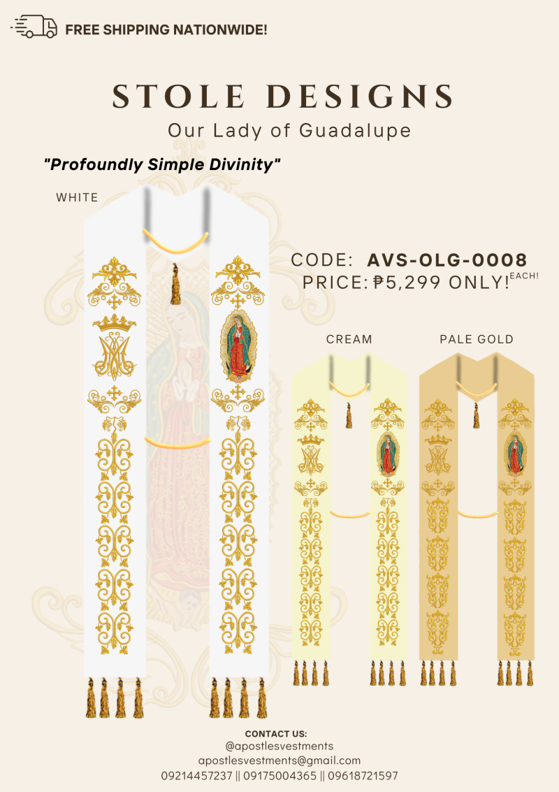 OUR LADY OF GUADALUPE STOLE DESIGNS (AVS-OLG-0008)