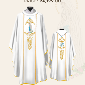 OUR LADY OF LOURDES CHASUBLE DESIGN (AVC-OLL-0009)