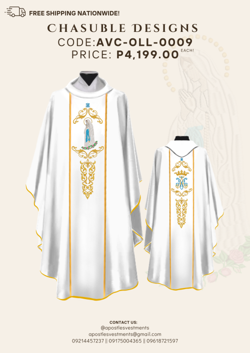 OUR LADY OF LOURDES CHASUBLE DESIGNS (AVC-OLL-0009)