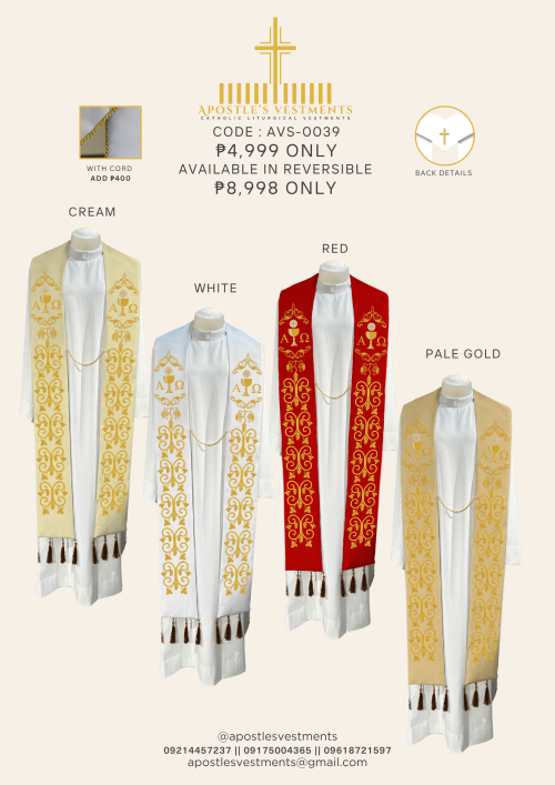 EMBROIDERED STOLE DESIGN (AVS-0039 )