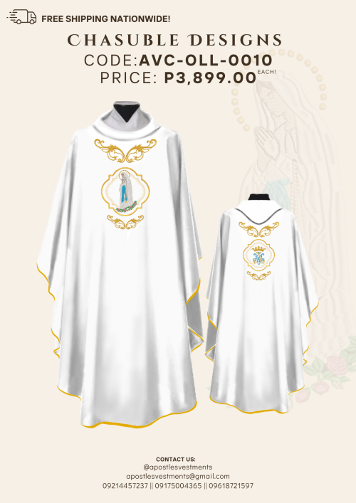 OUR LADY OF LOURDES CHASUBLE DESIGNS (AVC-OLL-0010)