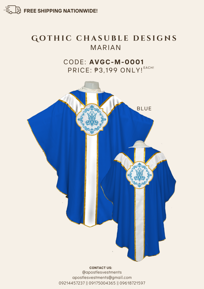 GOTHIC CHASUBLE DESIGN-MARIAN (AVGC-M-0001)