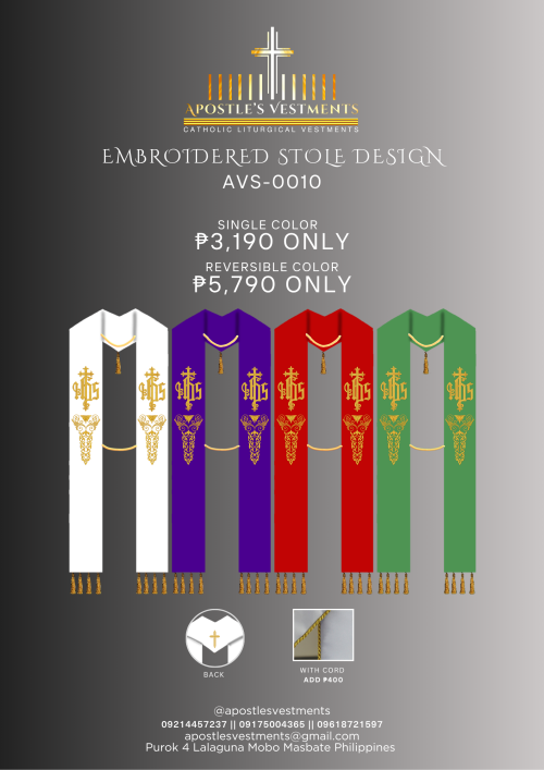 EMBROIDERED STOLE DESIGN (AVS-0010)