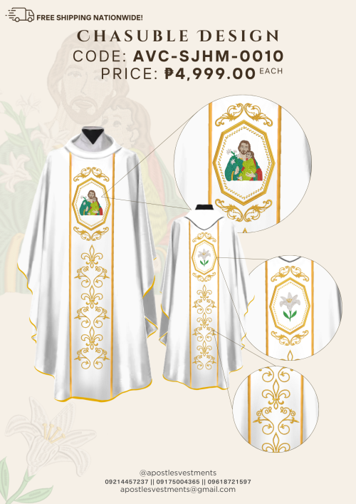 ST. JOSEPH, HUSBAND OF MARY CHASUBLE DESIGNS (AVC-SJHM-0010)