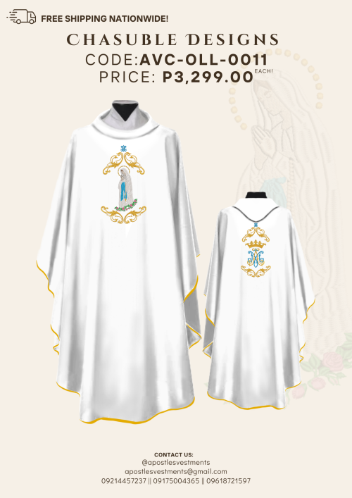 OUR LADY OF LOURDES CHASUBLE DESIGNS (AVC-OLL-0011)