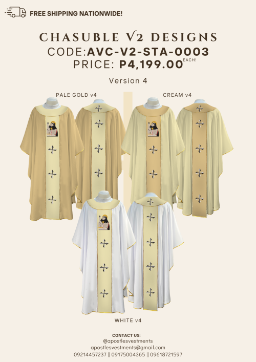 ST. THOMAS AQUINAS CHASUBLE V2 DESIGNS (AVC-V2-STA-0003.V4)