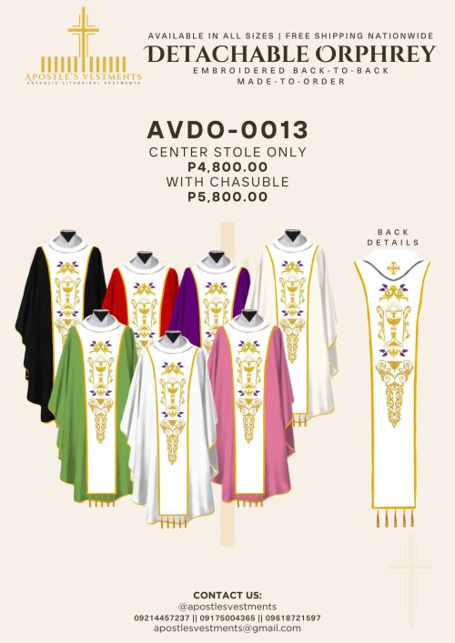 EMBROIDERED DETACHABLE ORPHREY (AVDO-0013)