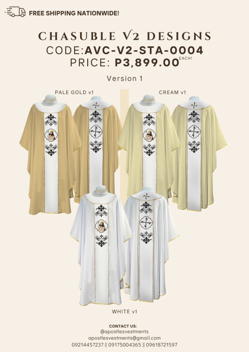 ST. THOMAS AQUINAS CHASUBLE V2 DESIGNS (AVC-V2-STA-0004.V1)