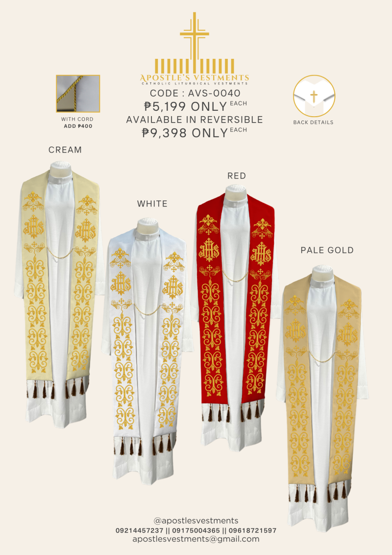 EMBROIDERED STOLE DESIGN (AVS-0040 )