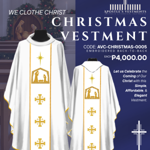 EMBROIDERED CHRISTMAS CHASUBLE DESIGN (AVC-CHRISTMAS-0005)