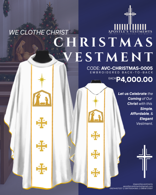 EMBROIDERED CHRISTMAS CHASUBLE DESIGN (AVC-CHRISTMAS-0005)