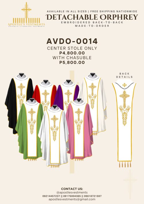 EMBROIDERED DETACHABLE ORPHREY (AVDO-0014)