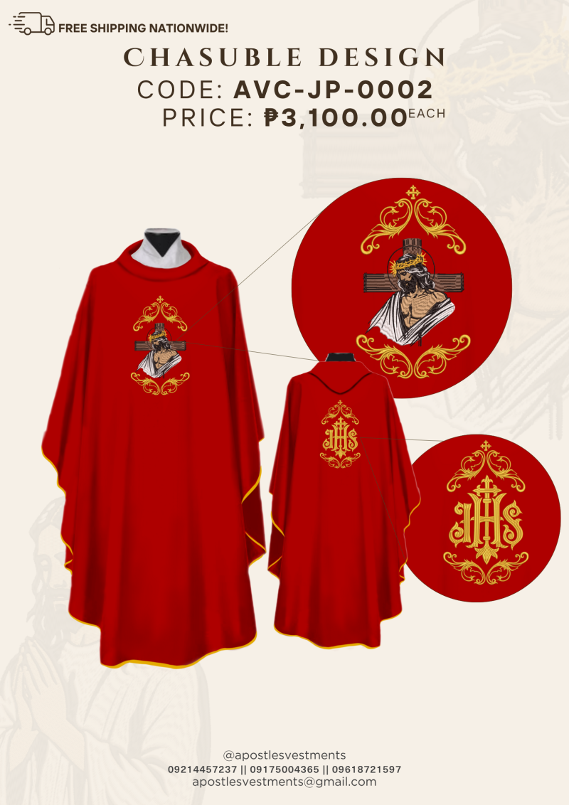 JESUS CHRIST PRAYING/PASSION CHASUBLE DESIGNS ( AVC-JP-0002)