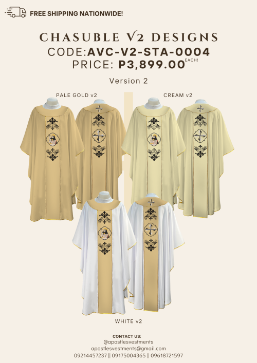 ST. THOMAS AQUINAS CHASUBLE V2 DESIGNS (AVC-V2-STA-0004.V2)