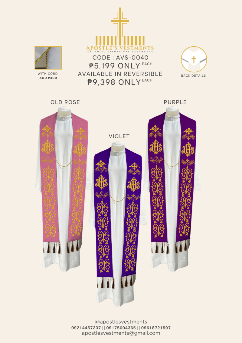 EMBROIDERED STOLE DESIGN (AVS-0040 )