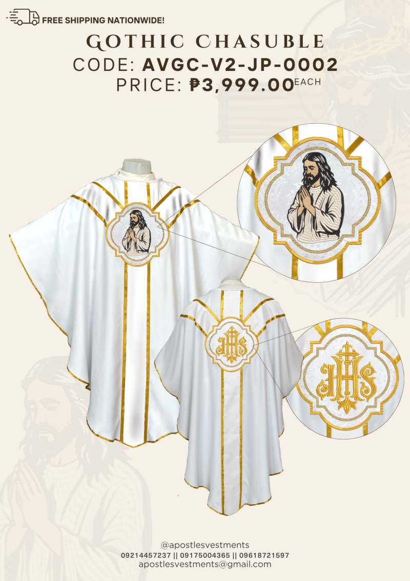 JESUS CHRIST PRAYING/PASSION GOTHIC CHASUBLE DESIGNS (AVGC-V2-JP-0002)