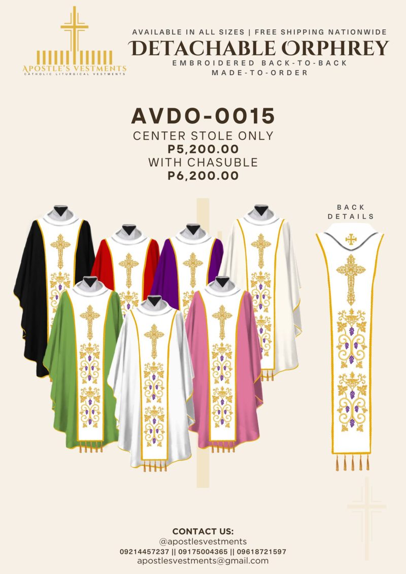 EMBROIDERED DETACHABLE ORPHREY (AVDO-0015)