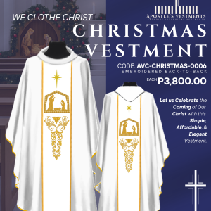 EMBROIDERED CHRISTMAS CHASUBLE DESIGN (AVC-CHRISTMAS-0006)