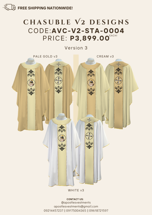 ST. THOMAS AQUINAS CHASUBLE V2 DESIGNS (AVC-V2-STA-0004.V3)