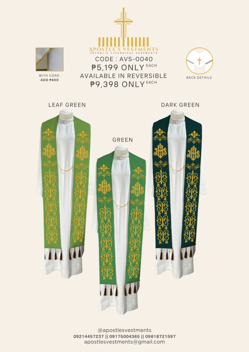 EMBROIDERED STOLE DESIGN (AVS-0040 )