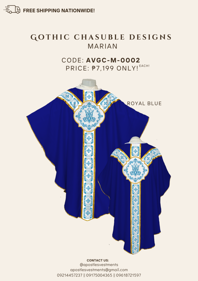 GOTHIC CHASUBLE DESIGN-MARIAN (AVGC-M-0002)