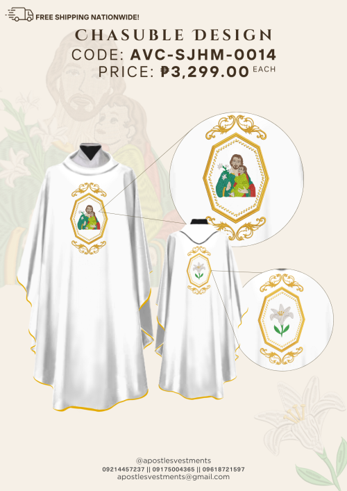 ST. JOSEPH, HUSBAND OF MARY CHASUBLE DESIGNS (AVC-SJHM-0014)