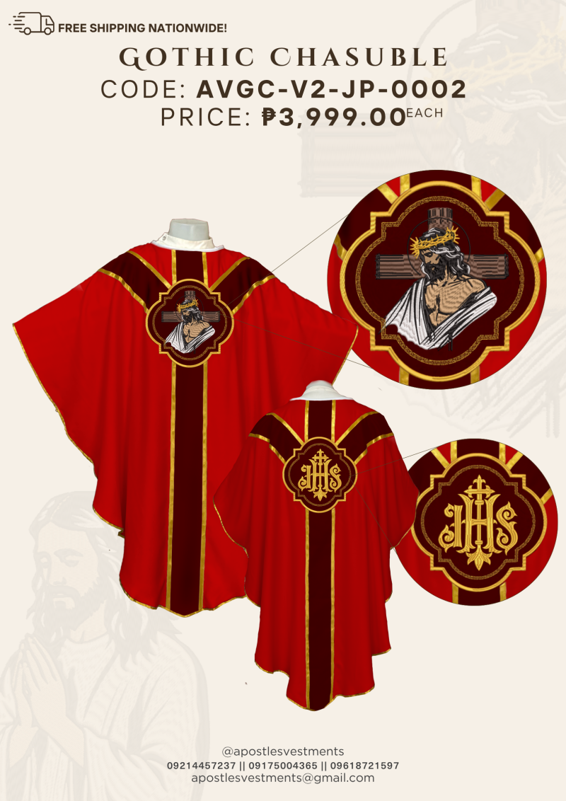 JESUS CHRIST PRAYING/PASSION GOTHIC CHASUBLE DESIGNS (AVGC-V2-JP-0002)