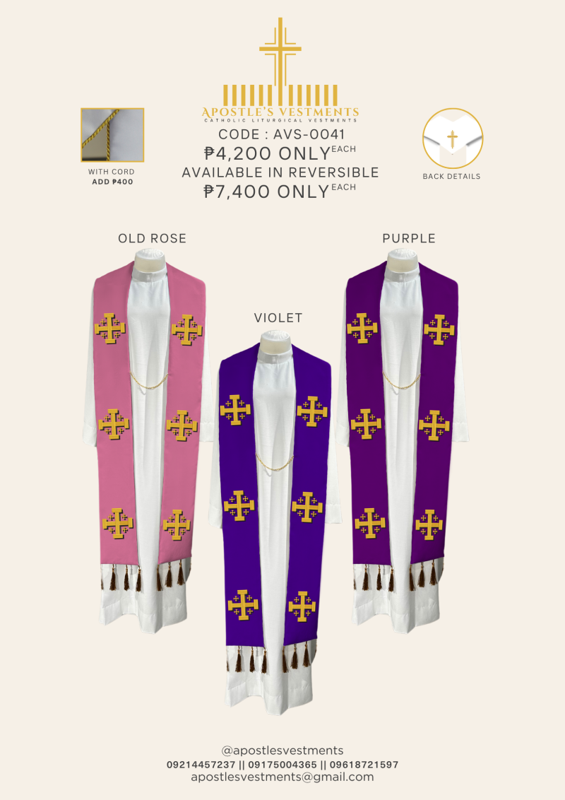 EMBROIDERED STOLE DESIGN (AVS-0041 )