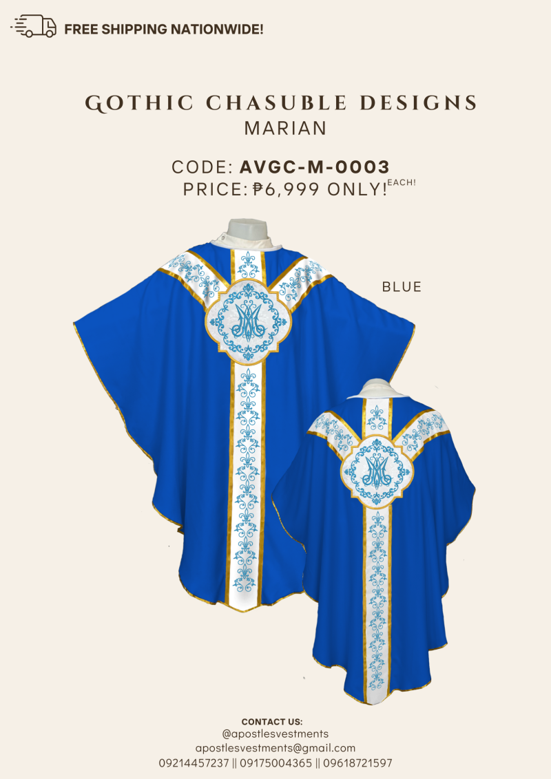 GOTHIC CHASUBLE DESIGN-MARIAN (AVGC-M-0003)