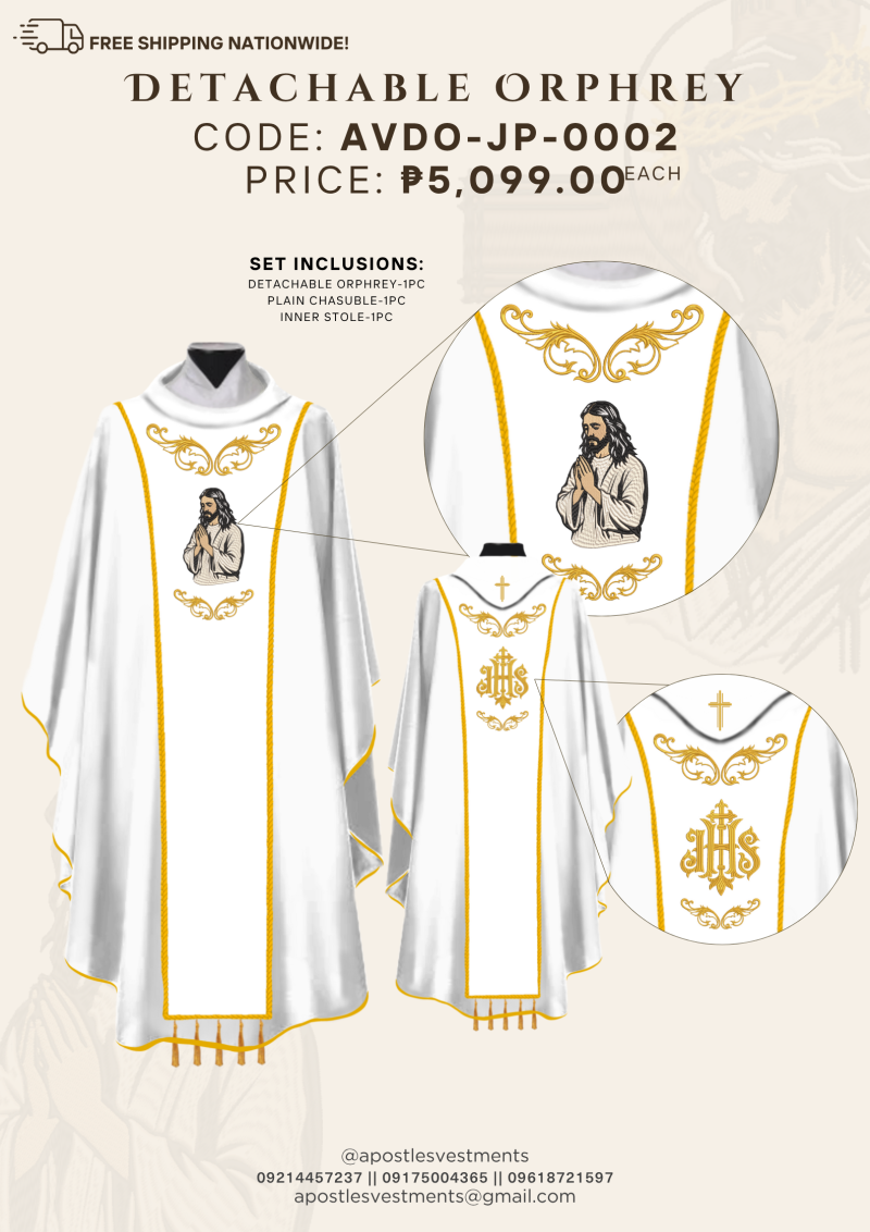 JESUS CHRIST PRAYING/PASSION DETACHABLE ORPHREY DESIGNS  (AVDO-JP-0002)