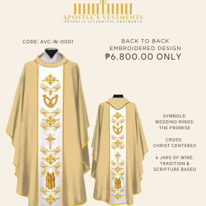 EMBROIDERED WEDDING CHASUBLE (AVC-W-0001)