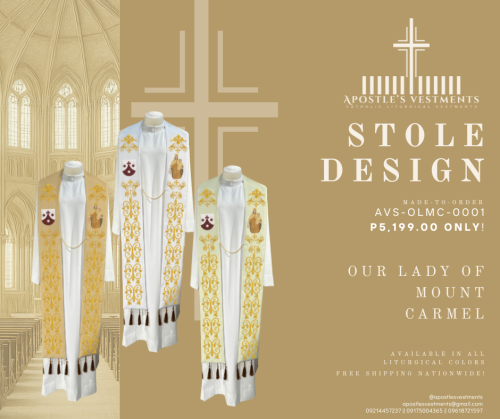 OUR LADY OF MOUNT CARMEL STOLE DESIGNS (AVS-OLMC-0001)