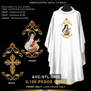 ST. THERESE OF LISIEUX CHASUBLE DESIGN (AVC-STL-0002)