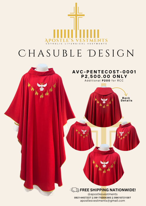 CHASUBLE DESIGN-PENTECOST (AVC-PENTECOST-0001)